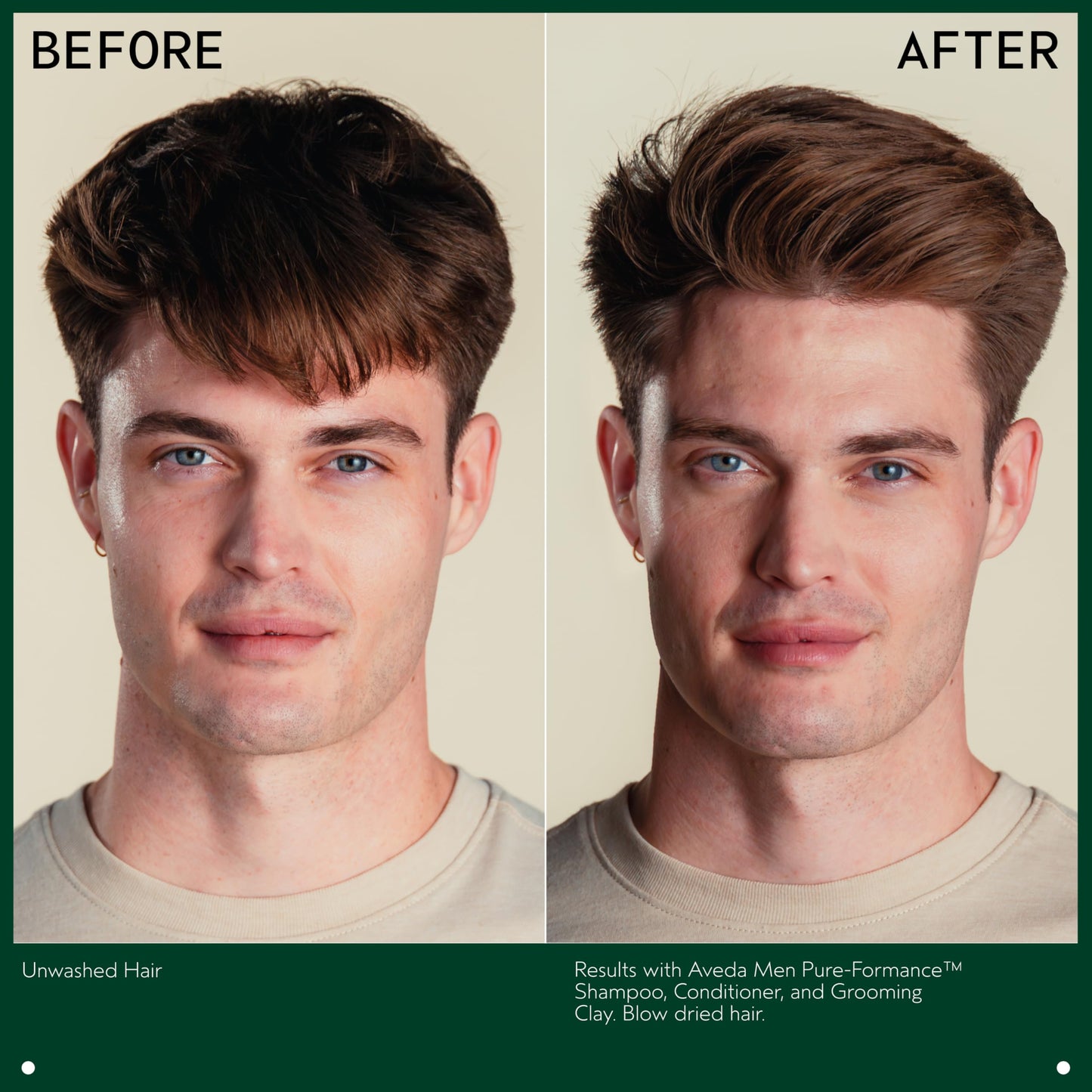 Aveda Men Pure-Formance Grooming Clay | Strong Hold | Matte Finish | Lightweight, 75ml - Available at All In One Marketplace Canada