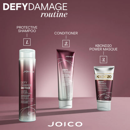 Joico Defy Damage Detox Clarifying Shampoo | Removes Chlorine, Hard Water Residue, Product Buildup, Metals, & Trace Minerals | Strengthens Bonds & Preserves Hair Color | Vegan | Sulfate-Free, 300mL