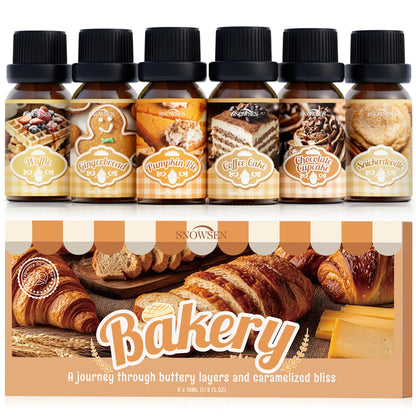 Bakery fragrance oils for Diffuser, Dessert Essential Oils for Aromatherapy, Candle Making, Waffle, Pumpkin Pie, Snickerdoodle, Gingerbread and More, Gift Set for Freshie Scents 🍁 All In One Marketplace Canada