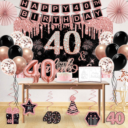 40th Birthday Decorations for Women, 32PCS 40th Birthday Party Decorations 🍁 All In One Marketplace Canada