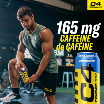 Cellucor C4 Performance Energy Drink, Frozen Bombsicle, Carbonated Sugar Free Drink with no Artificial Colours or Dyes, 473mL, 12 count