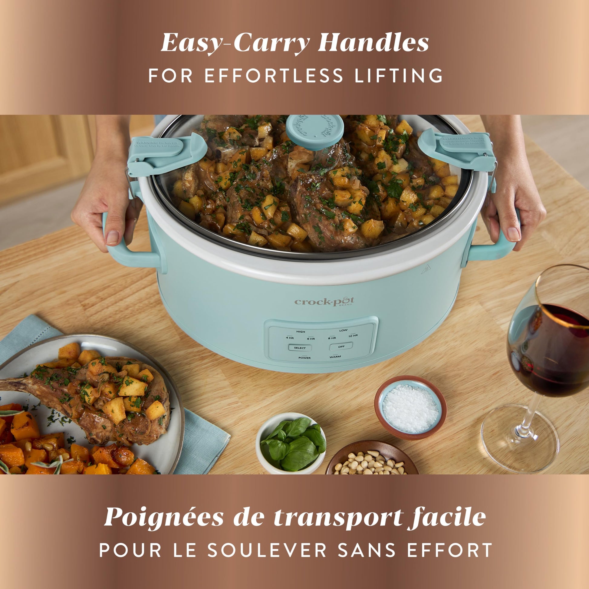 Crock-Pot Design Series Programmable 6-Quart Slow Cooker, Ocean Fog Green Crock-Pot
