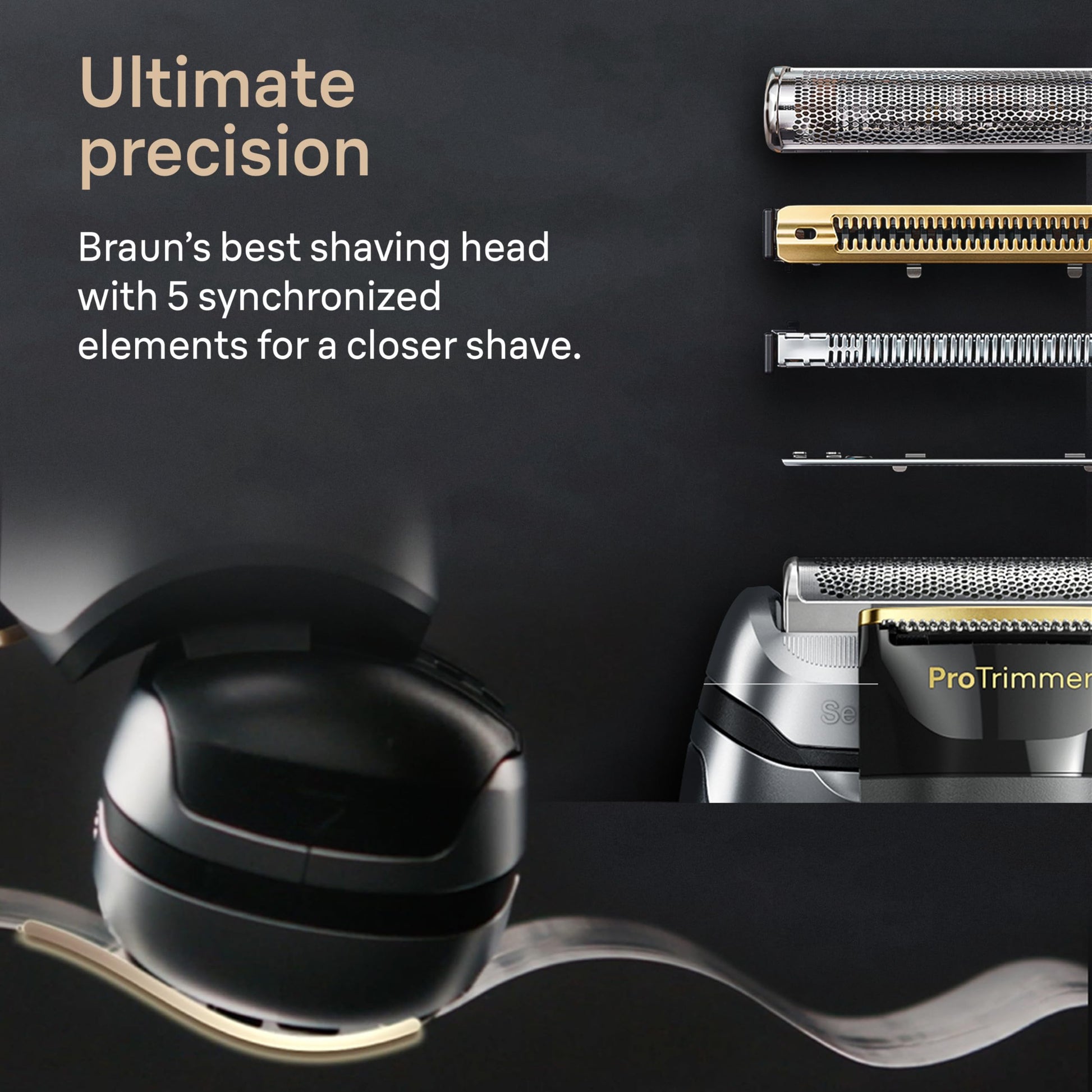 Braun Shavers for Men, Trimmer, Electric Foil Razor, Series 9 Pro+ Shaver, Precision Long Hair Trimmer, Wet & Dry with SmartCare Center, 9567cc, Silver - Available at All In One Marketplace Canada