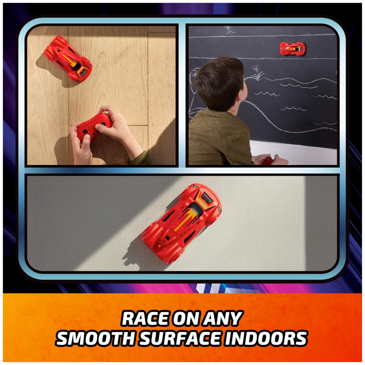 Air Hogs, Zero Gravity Sprint RC Car Wall Climber, Red USB Micro B Rechargeable Indoor Wall Racer, Over 5-Inches Long, Toys for Kids Ages 4 and up Air Hogs