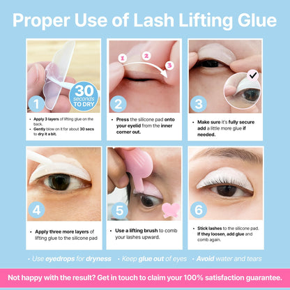 Korean Lash Lift Kit - 5 Sets At Home Eyelash Perm Kit with Upgraded Glue, Eyelash Lift, DIY Lash Perm Easy for Beginner & Professional, Semi Permanent Perming Wave Suitable For Salon & Home (Blue) - Available at All In One Marketplace Canada