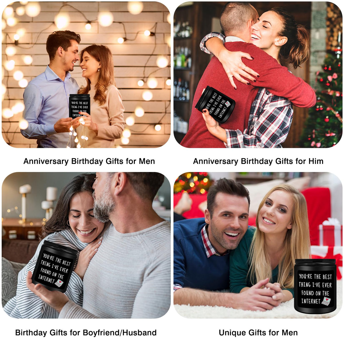 Homsolver Gifts for Men Him, Anniversary Romantic Gifts for Boyfriend Husband, Birthday Thanksgiving Christmas Valentines Day Presents for Boyfriend Best Friends Men, Scented Candles for Him 🍁 All In One Marketplace Canada