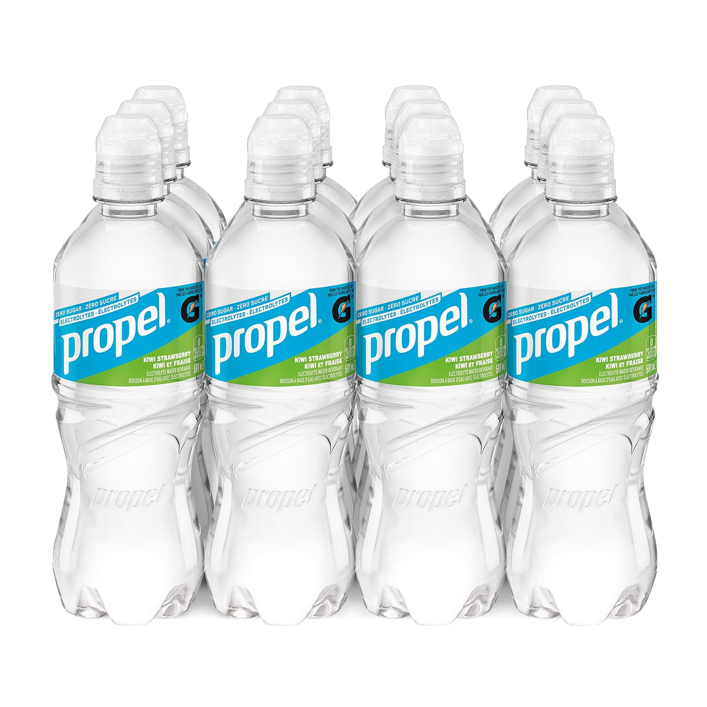 Propel Kiwi Strawberry enhanced water with Gatorade electrolytes, 591 mL bottles, 12 pack Propel