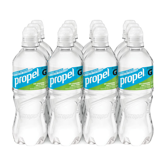 Propel Kiwi Strawberry enhanced water with Gatorade electrolytes, 591 mL bottles, 12 pack Propel