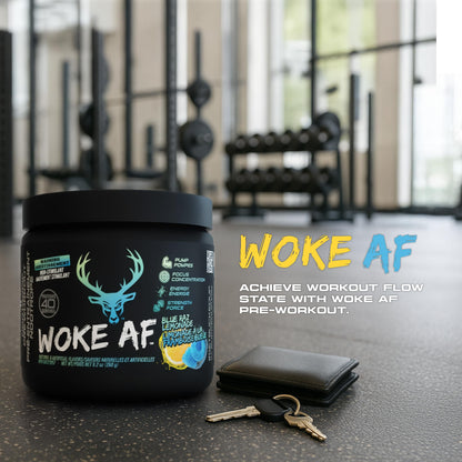 Bucked Up Woke AF Pre-Workout, Blue Raz Lemonade, 40 Servings Bucked Up