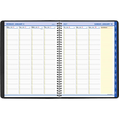 AT-A-GLANCE 2027 Appointment Book Planner, Weekly & Monthly, 13-Month Jan-Jan, 8.25" x 11", QuickNotes, Black (769500527)