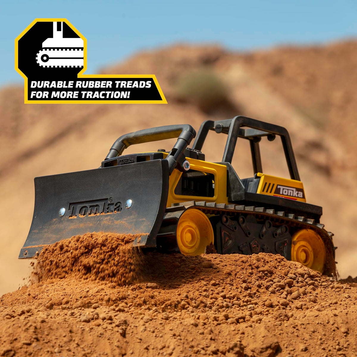 Tonka Steel Classics, Bulldozer– Made with Steel and Sturdy Plastic, Yellow Friction Powered Toy Construction Truck, Ages 3+ Boys and Girls, Kids, Toddlers, Christmas Birthday Gifts 🍁 All In One Marketplace Canada
