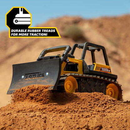 Tonka Steel Classics, Bulldozer– Made with Steel and Sturdy Plastic, Yellow Friction Powered Toy Construction Truck, Ages 3+ Boys and Girls, Kids, Toddlers, Christmas Birthday Gifts 🍁 All In One Marketplace Canada