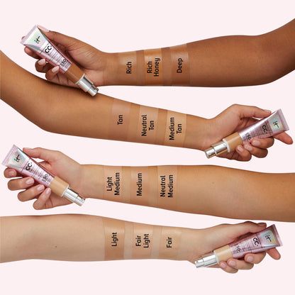 IT Cosmetics Your Skin But Better CC+ Cream Illumination, Light (W) - Color Correcting Cream, Full-Coverage Foundation, Anti-Aging Serum & SPF 50+ Sunscreen - Radiant Finish - 1.08 fl oz IT Cosmetics