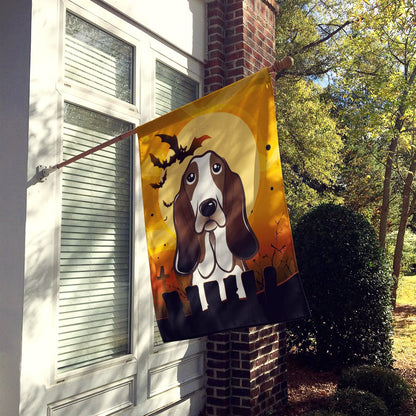 Drapeau de maison en toile Caroline's Treasures BB1801CHF Halloween Basset Hound, multicolore, grand