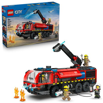 LEGO City Airport Fire Truck Kids Building Toy - Pretend Play Emergency Vehicle for Boys & Girls, Ages 7+ - Fire Engine Toy W/ 4 Firefighter Minifigures - Gift Idea for Birthdays - 60499 🍁 All In One Marketplace Canada LEGO