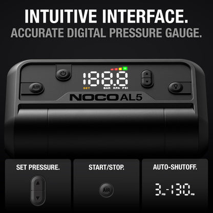 NOCO Air AL5 17 LPM 12V Cordless Tire Inflator & Portable Air Compressor NOCO