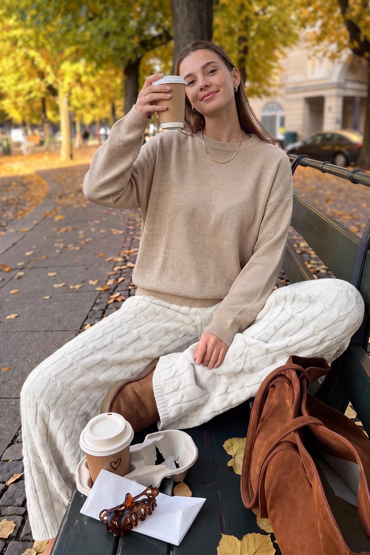 Arach&Cloz Womens Oversized Sweaters Fashion Wool Cashmere Camel M 🍁 All In One Marketplace Canada