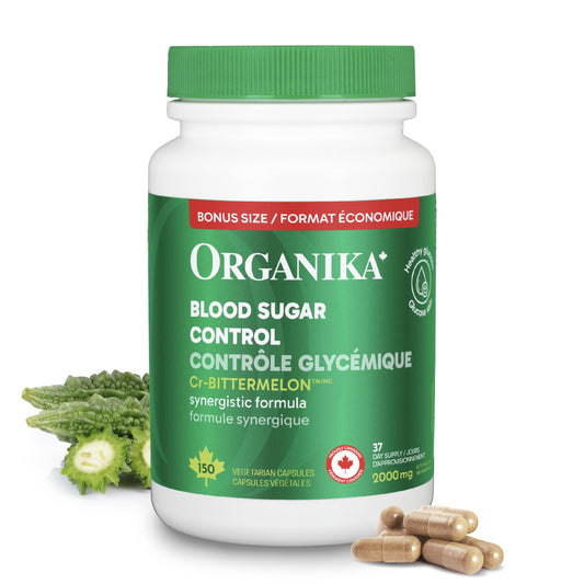 Organika Canadian-Made Blood Sugar Control Bonus Size- Chromium and Bitter Melon, 150 vcaps Blood Sugar Control Bonus Size- Chromium and Bitter Melon, 150 vcaps - Available at All In One Marketplace Canada
