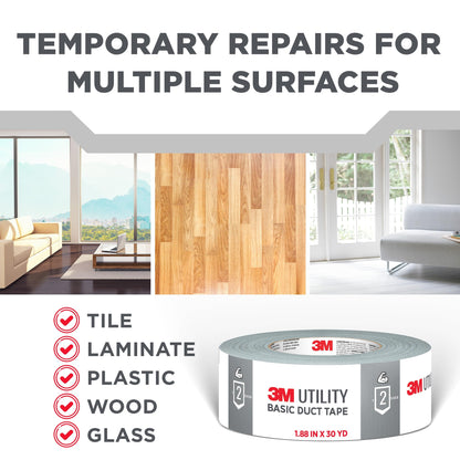 3M Duct Tape, 3 Rolls, 1.88 Inches x 55 Yards, Hand Tear, Bundle, Patch, Protect & Repair, Great Strength for Durability, Adheres to Multiple Surfaces (1055-3PK) 🍁 All In One Marketplace Canada