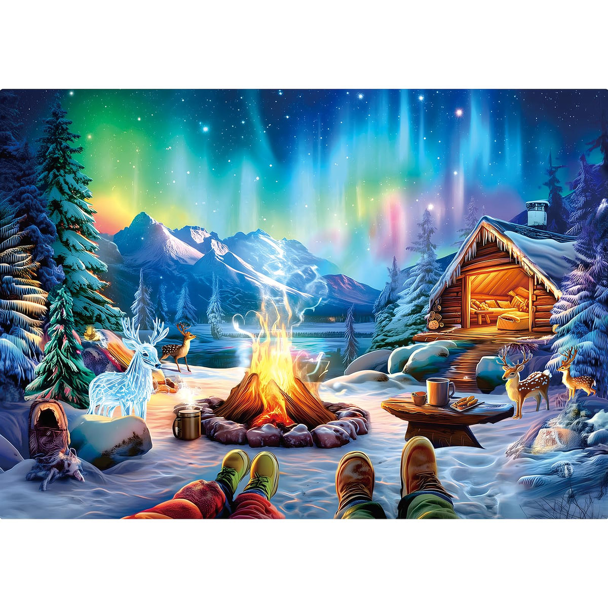 Aurora Winter Camp 500 Piece Puzzle for Adults with Letters on Back 🍁 All In One Marketplace Canada