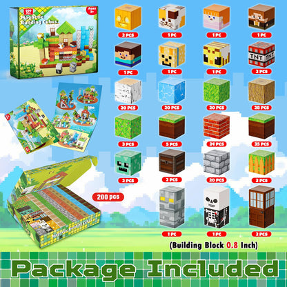 ToyUnited 200 Pieces Magnetic Blocks Jumbo Forest Castle, Cute Fun Magnetic Building Blocks Montessori Sensory Stacking Toys for Kids Aged 3 4 5 6 7 8 9 10 11 12 Year Old Boys Girls Gift Christmas 🍁 All In One Marketplace Canada