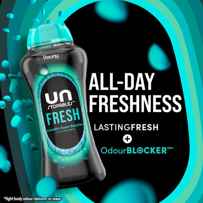 Downy Unstopables In Wash Scent Booster Beads, Fresh Scent, Laundry Beads for Odour Protection, 680 Grams