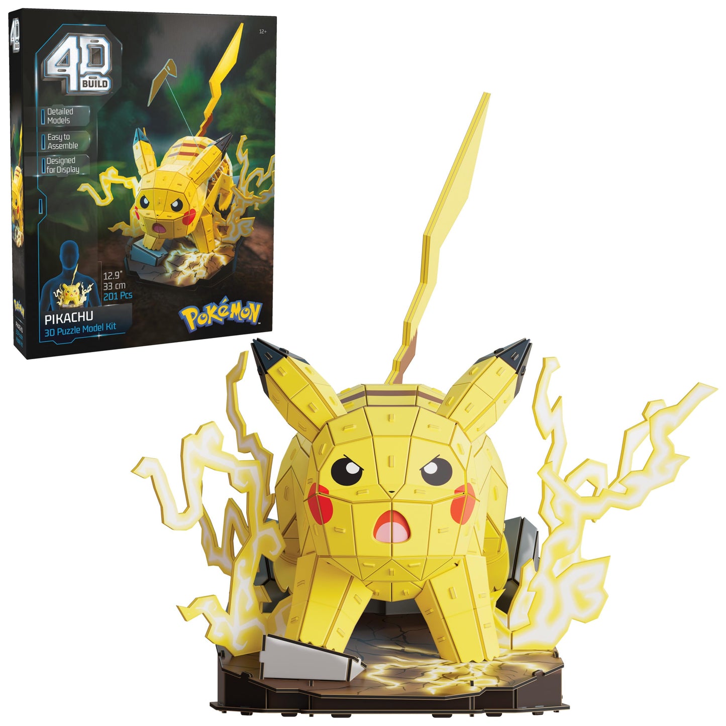 4D Build Pokémon Pikachu 3D Puzzle Model Kit, Desk Décor, Shelf Display 🍁 All In One Marketplace Canada