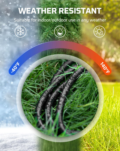 DEWENWILS 25FT (7’+6’*3) Extension Cord 1 to 3 Splitter, Black 🍁 All In One Marketplace Canada