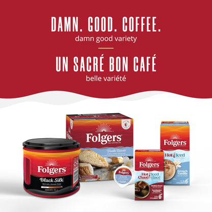 Folgers Lively Colombian Medium Roast Single-Serve Coffee Pods – 48 Count, Arabica Beans for Hot or Iced Coffee