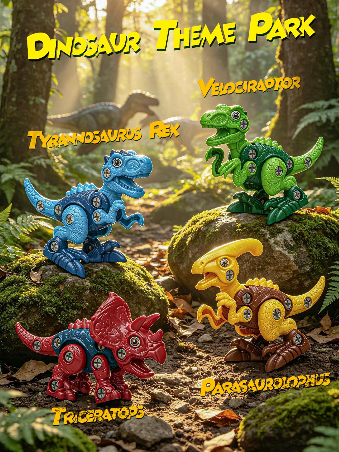 Take Apart Dinosaur Toys for Kids 3 4 5 6 7 - STEM Educational Building Toy 🍁 All In One Marketplace Canada