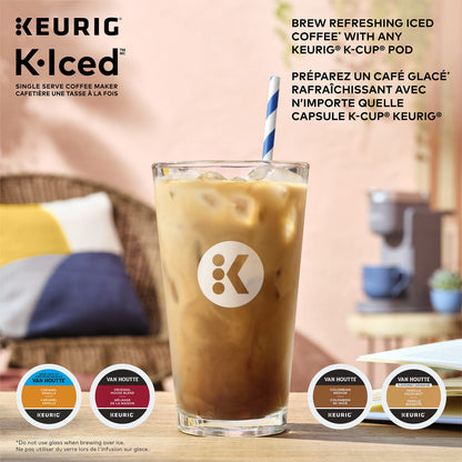Keurig K-Iced Single Serve K-Cup Pod Coffee Maker, Featuring Simple Push Blue Button Brew Over Ice, Grey - Available at All In One Marketplace Canada