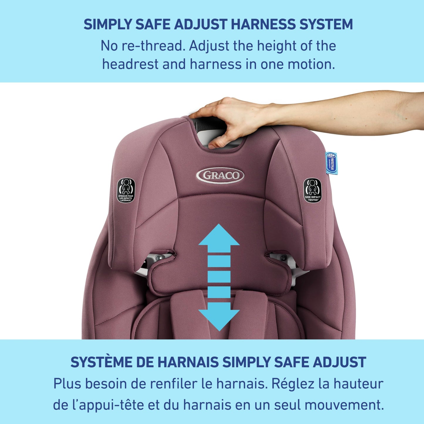Graco Tranzitions 3-in-1 Harness Booster Seat, Toddler to Big Kid Car Seat from 10-45 kg (22-100lb), Harness/Highback/Backless Booster, Eloise