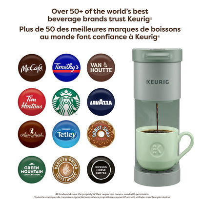 Keurig K-Mini Go Single Serve K-Cup Pod Coffee Maker, Sage - Available at All In One Marketplace Canada