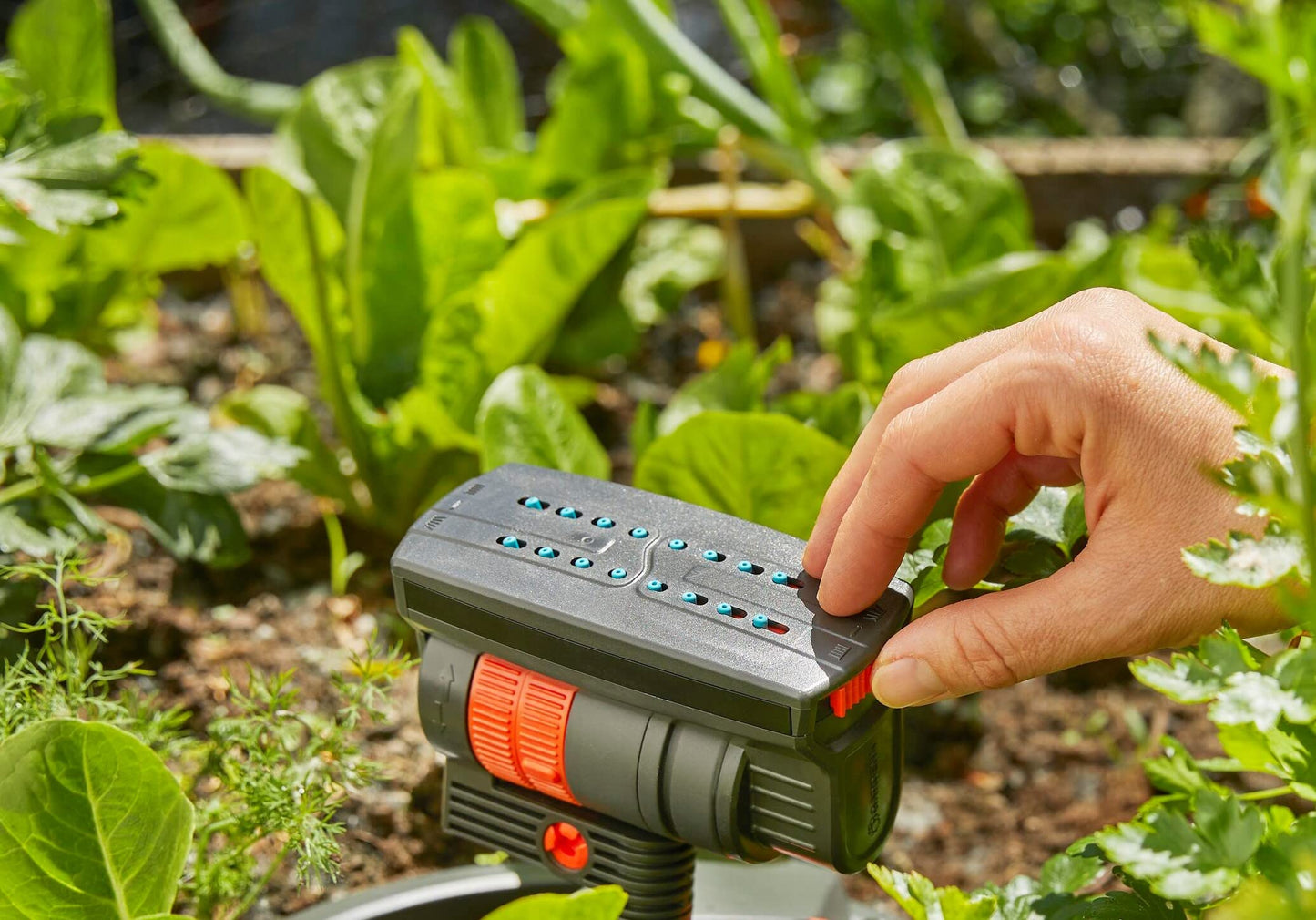 Gardena ZoomMaxx Oscillating Sprinkler on Metal Step Spike GARDENA