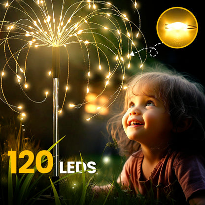 GIGALUMI Garden Outdoor Decor Lights 120LED 2Pack, Solar Garden Lights for Yard Outside Fairy Decorative,Solar Powered for Yard Pathway Flowerbed Planter Balcony Patio 4th of July Decor（Warm White） - Available at All In One Marketplace Canada