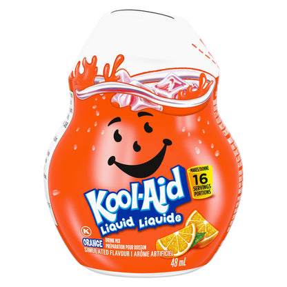 Kool-Aid Orange Liquid Drink Mix, 48 mL Bottle (Pack of 12)