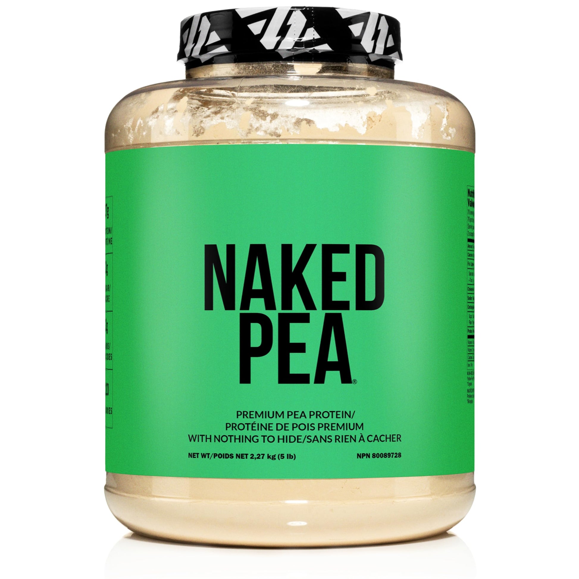 NAKED Pea Protein Isolate - 5lb Pure Plant-Based Powder, All 9 Essential Amino Acids, Non-GMO, Vegan