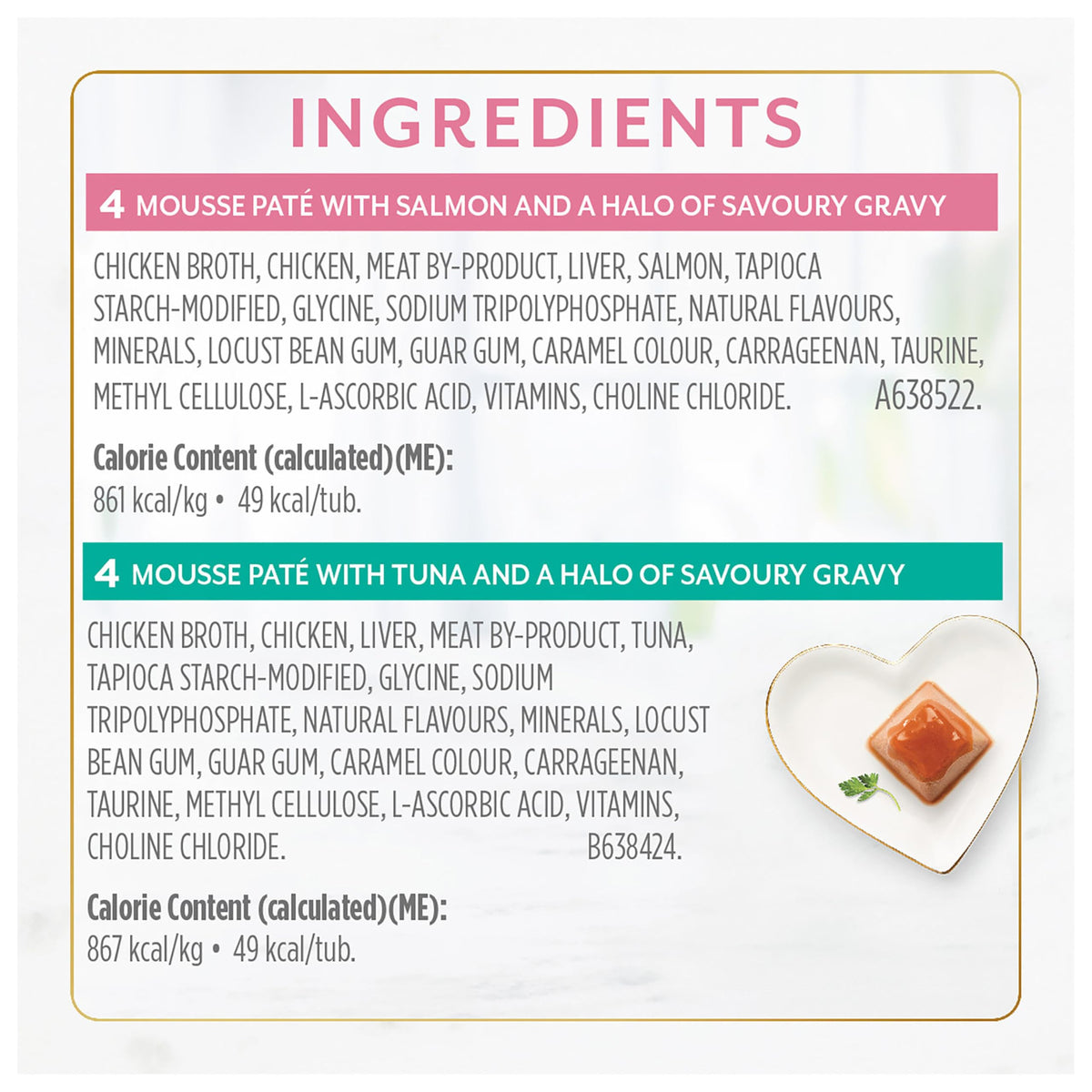 Fancy Feast Gems Wet Cat Food, Mousse Pâté Salmon & Tuna 57g (2 Pack x 8)