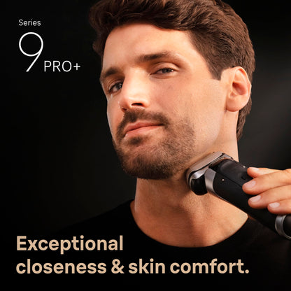 Braun Series 9 PRO+ Electric Razor for Men, Electric Foil Shaver, with Precision Trimmer, Pro SensoAdapt, 6in1 SmartCare Center, 9667CC, Silver