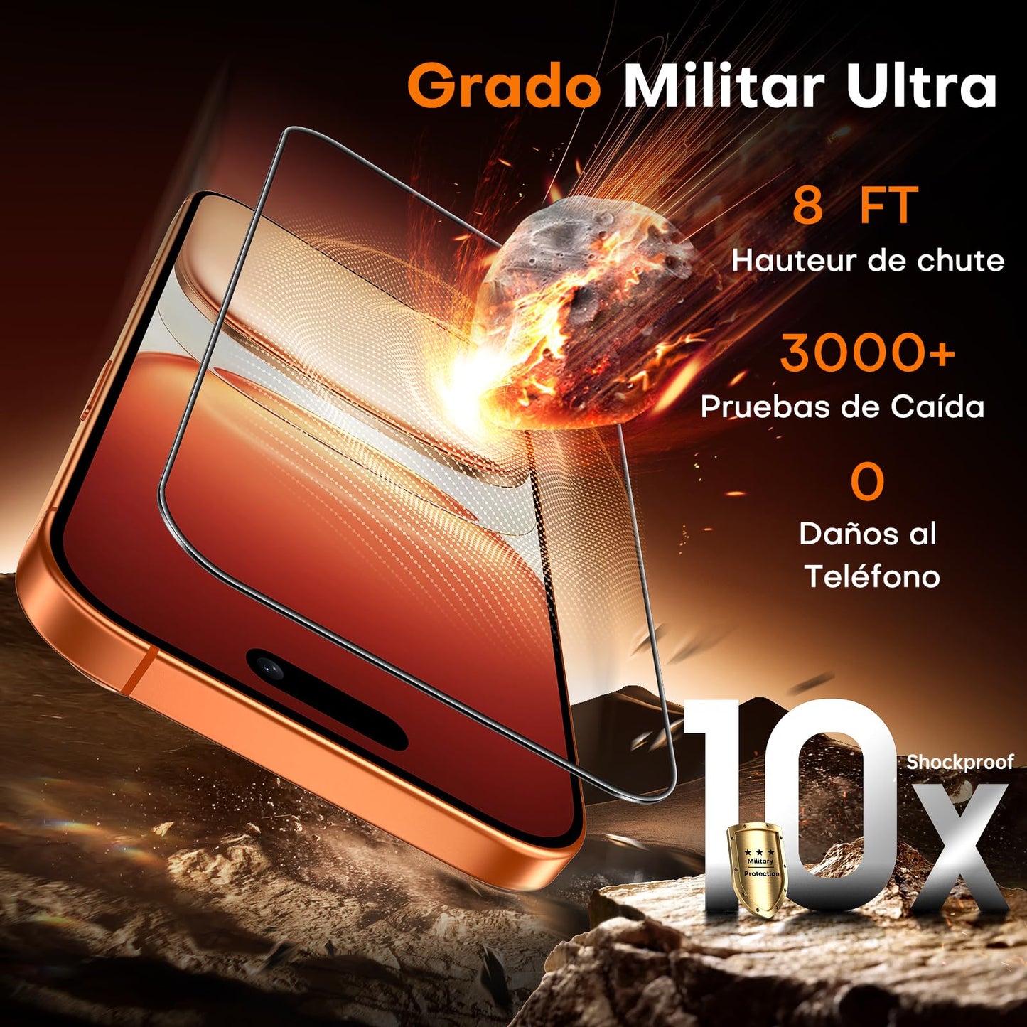 TOCOL 2 Pack for iPhone 16 Pro Max Screen Protector [Instant Installation][Auto-Dust Removal][HD Clear], Unbreakable 9H+Hardness Shatterproof Tempered Glass [Bubble Proof]