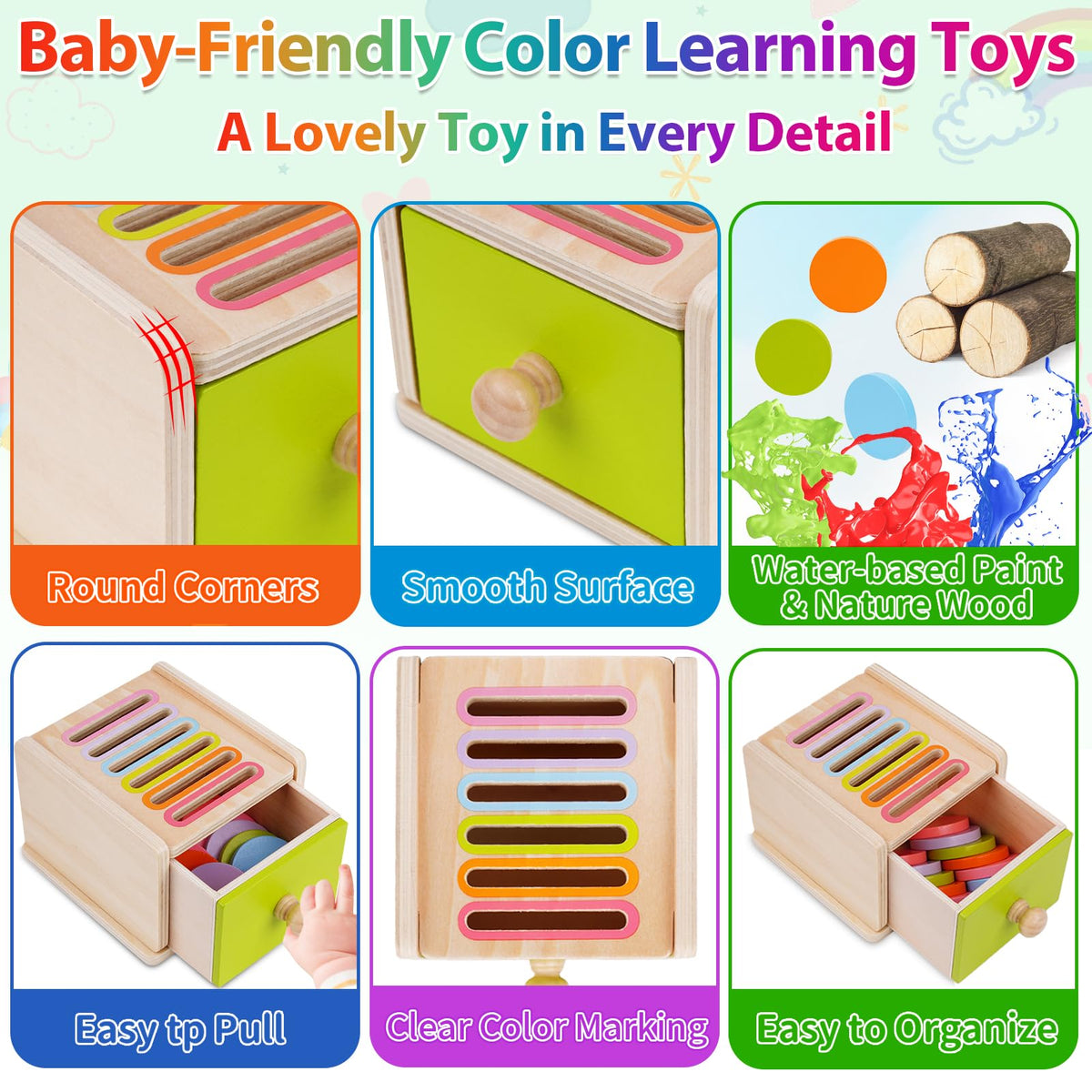 FCSONU Toddlers Montessori Coin Box Toys for 1 2 3 Year Old Boys Girls Baby 🍁 All In One Marketplace Canada