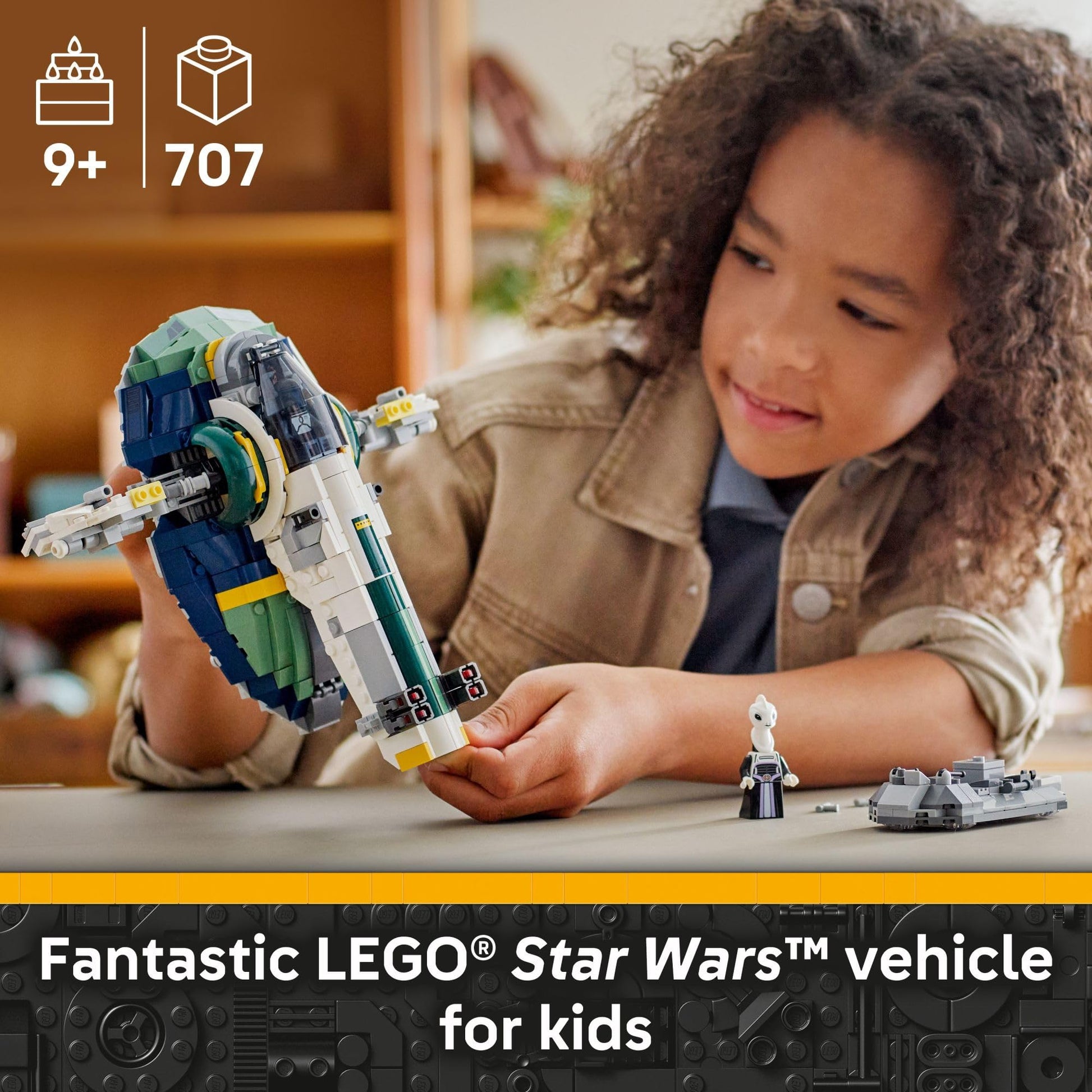 LEGO Star Wars: Attack of The Clones Jango Fett's Starship Building Toy - Pretend Play Set for Boys & Girls, Ages 9+ - Collectible Model Kit & Kids Room Decor - Gift for Birthdays - 75433 LEGO
