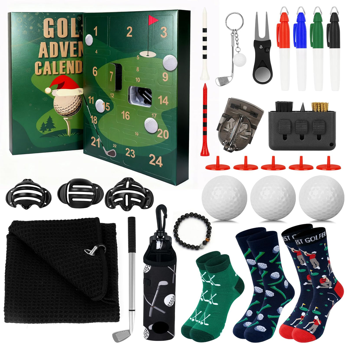 ONEHAUS Golf Advent Calendar 2026 for Men 24 Pcs Golf Accessories Christmas 🍁 All In One Marketplace Canada