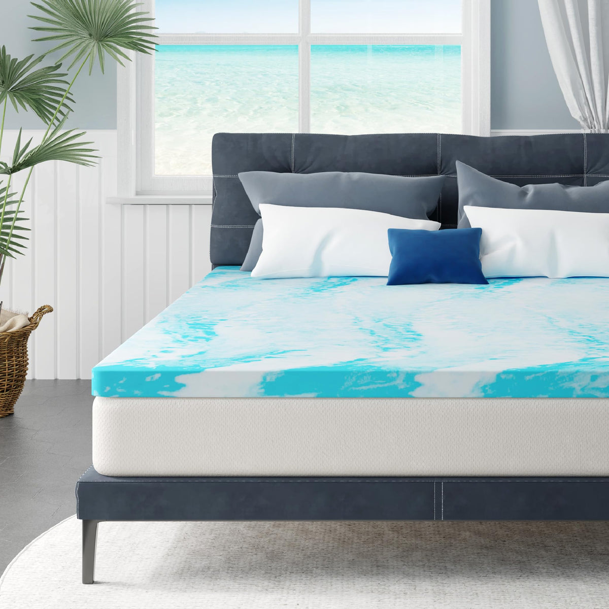 MLILY Queen Mattress Topper 3 Inch Memory Foam Mattress Topper