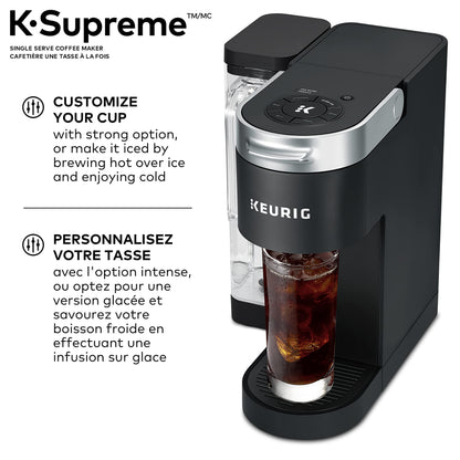 Keurig K-Supreme Single Serve K-Cup Pod Coffee Maker in Black with MultiStream Technology