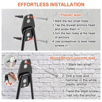 Garage Hooks Heavy Duty 14 Pack, Steel Garage Storage Hooks, Tool Hangers for Garage Wall Utility Wall Mount Hooks and Hangers with Anti-Slip Coating for Garden Tools, Ladders, Bulky Items - Available at All In One Marketplace Canada
