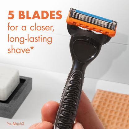 Gillette Fusion5 Mens Razor, Includes 1 Handle, 7 Razor Blade Refills