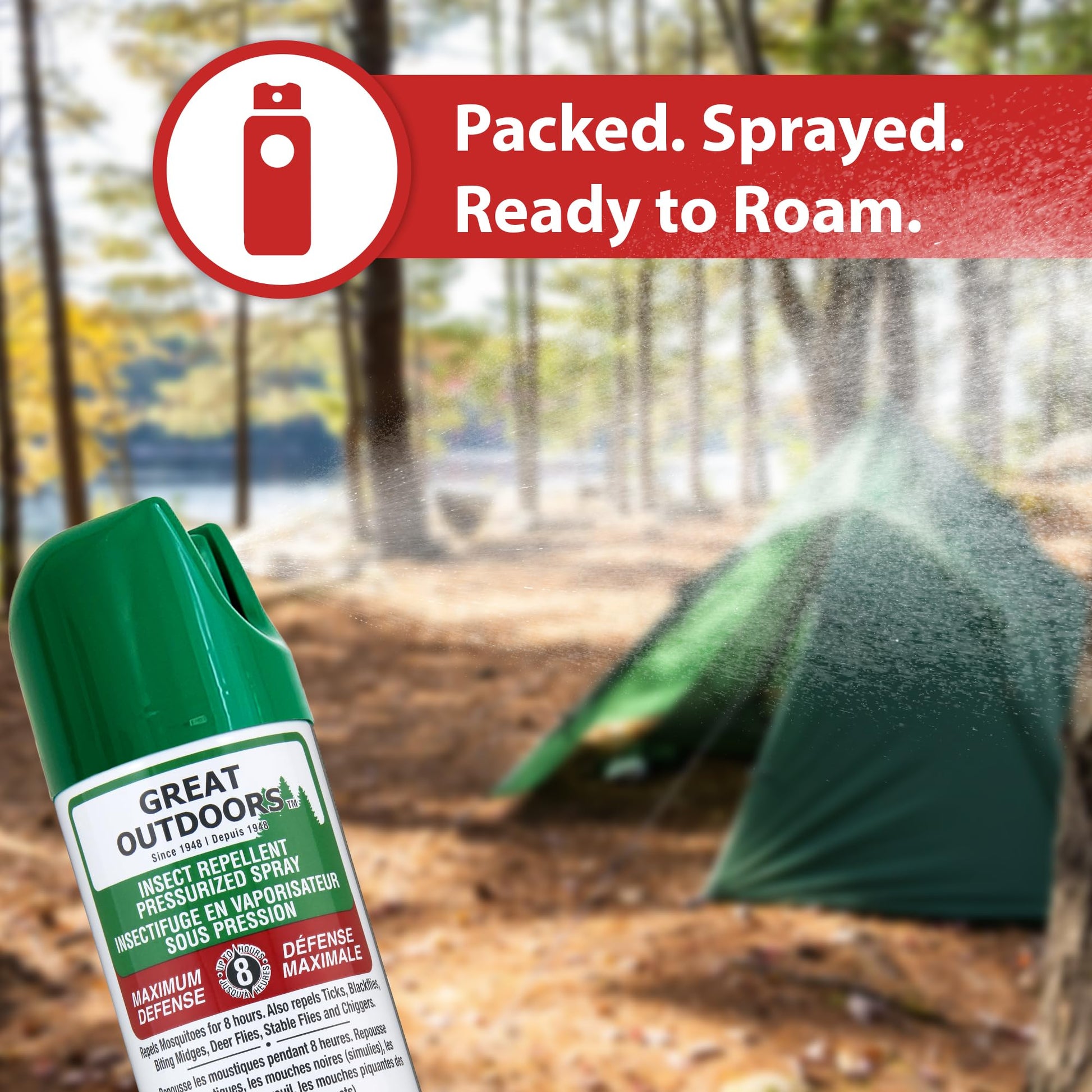 Great Outdoors Insect Repellent 30% DEET Aerosol Spray, 175g - Available at All In One Marketplace Canada