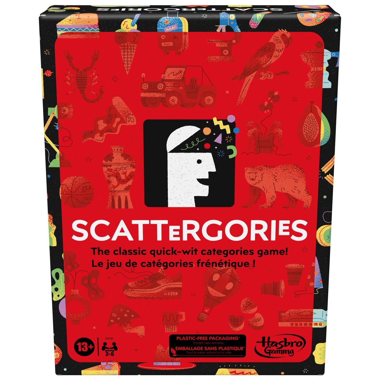 Scattergories Classic Game, Party Game for Adults and Teens Ages 13 and Up, Board Game for 2+ Players (English & French) Hasbro