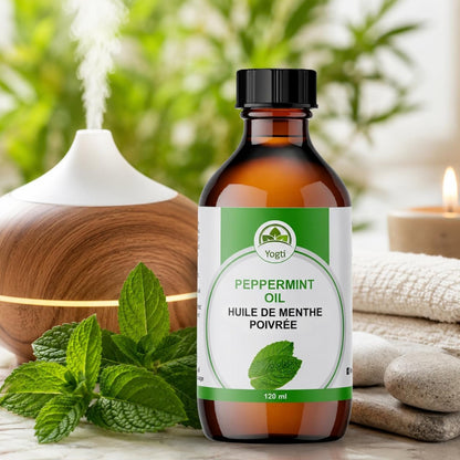 Yogti [Canadian Brand] Peppermint Oil with Dropper, 120 ml (Pack of 1) 🍁 All In One Marketplace Canada